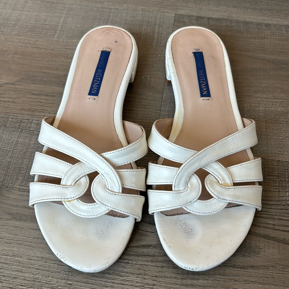 Stuart Weitzman White Sandals